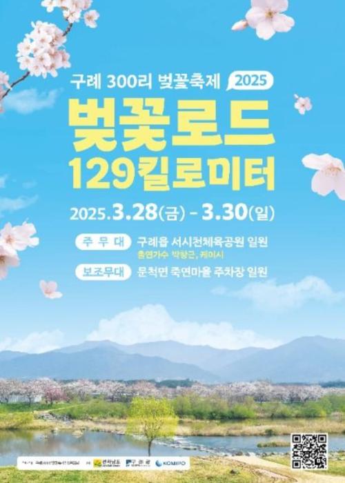 2025 구례 300리 벚꽃축제 개막식 취소 등 공식 축소 기사 이미지